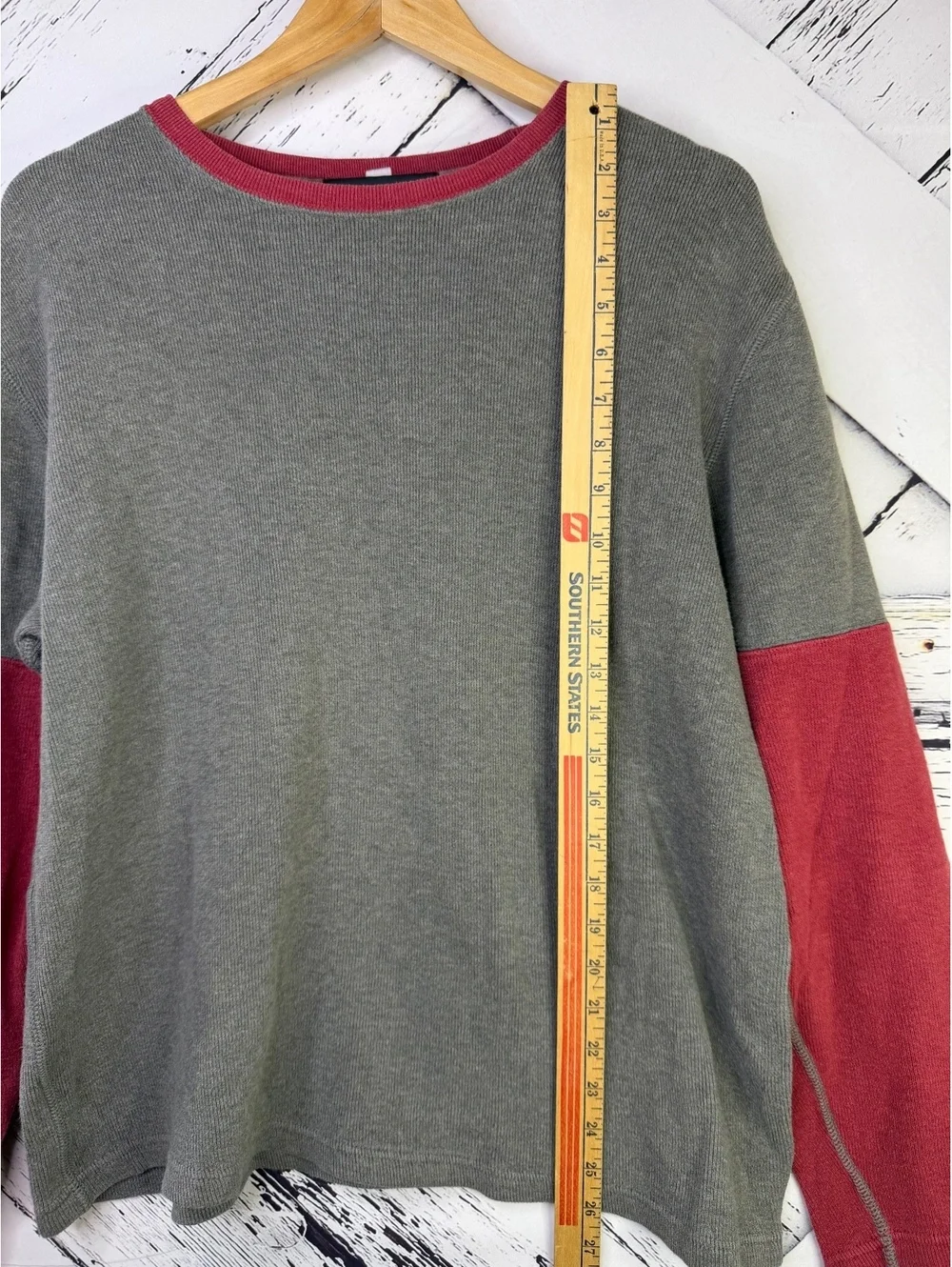 Vintage Banana Republic Two Toned Retro Sporty Baseball Style Shirt Men Medium